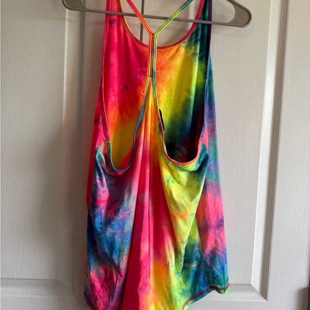 Burn Boot Camo neon Tie-Dye Tank Top - Picture 2 of 3